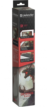 DEFENDER DRAGON RAGE M Игровой коврик для мыши (360 x 270 x 3 мм, ткань, резина)