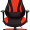 Chairman game 14 чёрное/красное Игровое кресло (ткань, пластик, газпатрон 3 кл, ролики, механизм качания)