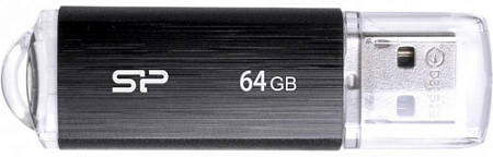Флеш Диск Silicon Power 64Gb Ultima U02 SP064GBUF2U02V1K USB2.0, black
