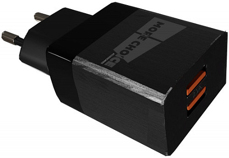 Зарядное устройство СЗУ 2USB 2.1A для Lightning 8-pin More choice NC24i (Black)