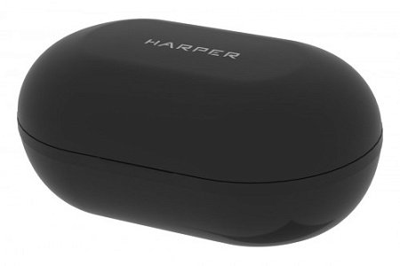 Наушники HARPER HB-517 black BT 5.0,беспроводные, Встроенный микрофон, Сенсорное управление, 20 Гц-20 КГц, 32 Ом,  95 Дб; Материал корпуса: пластик, Емкость аккумулятора (наушники/кейс): 50/600 мАч
