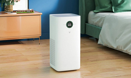 VIOMI Умный очиститель воздуха/Подключение:WiFi/MiHome/Питание:220-240В/Площадь:35-60м?/LED-дисплей/Датчик качества воздуха/HEPA-фильтр/Цвет:Белый VXKJ03