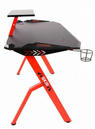 Skyland SKILL CTG-001 чёрно-красный Игровой стол (1200 x 600 x 750 мм, МДФ, металл, карбон)