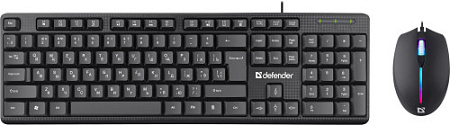DEFENDER TRIUMPH C-991 Набор клавиатура+мышь чёрные (USB, 4 кн., 1600 dpi, 104 кл.)