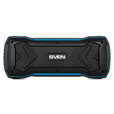 (OEM) SVEN PS-220 2.0 Мобильные колонки чёрно-синие (2x5W, IPx5, mini Jack, USB, Bluetooth, micro SD, FM-радио, 1200 мA)