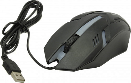 Defender Cyber MB-560L Компьютерная мышь чёрная (3 кнопки, 1200 dpi, подсветка 7 цветов)