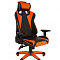 Chairman game 44 чёрное/оранжевое Игровое кресло (экокожа, пластик, газпатрон 3 кл, ролики, механизм качания)