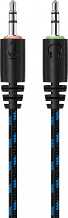 DEFENDER SCRAPPER 500 черно-синяя Игровая гарнитура (40 мм, 2 x 3,5-мм джек, 4-пиновый разъем 3,5-мм джек)