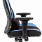 Chairman game 14 чёрное/голубое Игровое кресло (ткань, пластик, газпатрон 3 кл, ролики, механизм качания)