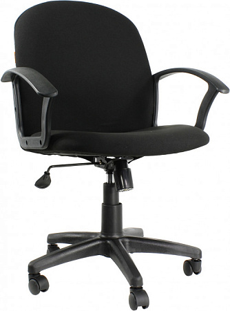 CHAIRMAN 681 чёрное Офисное кресло (ткань, пластик, газпатрон 3 кл, ролики)