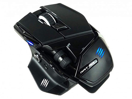 Mad Catz R.A.T. AIR Набор игровая мышь + коврик чёрные (Ионистор, 2.4 гГц, USB, PMW3360, Omron, 10 кнопок, 12000 dpi, 357 x 284 x 15 мм, RGB подсветка)