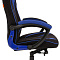Chairman game 28 Игровое кресло чёрное/синее (ткань, пластик, газпатрон 3 кл, ролики, механизм качания)
