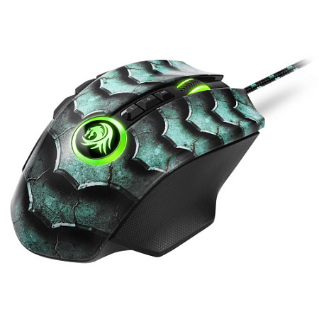 Sharkoon Drakonia II Green Игровая мышь (12 кнопок, 15000 dpi, USB, RGB подсветка)