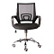 Everprof EP-696 чёрное Офисное кресло (Акриловая сетка, хром, ролики, ТопГан )