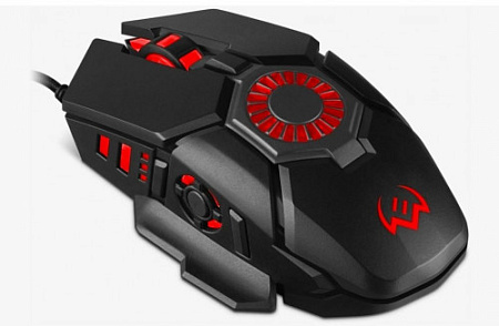 SVEN RX-G880 Игровая мышь чёрная (7 кнопок, 7000 dpi, USB, вентилятор, RGB подсветка )