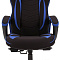 Chairman game 28 Игровое кресло чёрное/синее (ткань, пластик, газпатрон 3 кл, ролики, механизм качания)