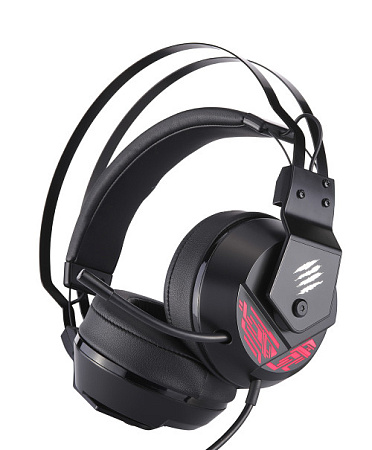Mad Catz F.R.E.Q. 4 Игровые наушники чёрные (7.1, USB, RGB подсветка, 50 мм неодимовые магниты, 32 Ом, 20 ~ 20000 Гц, микрофон)