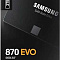 SSD 2.5" Samsung 2.0Tb 870 EVO Series <MZ-77E2T0B/EU> (SATA3, up to 560/530MBs, 98000 IOPs, 3D TLC, MKX, DDR4 2Gb, 7mm)