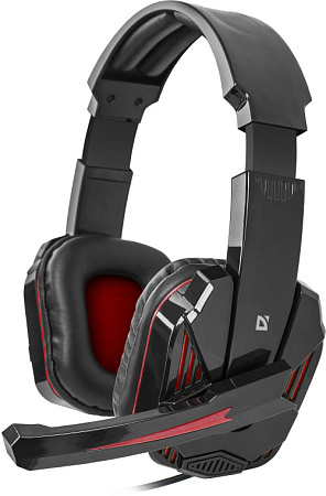 (Плохая упаковка) DEFENDER Warhead G-260 Игровая гарнитура (красный + черный, кабель 1,8 м )