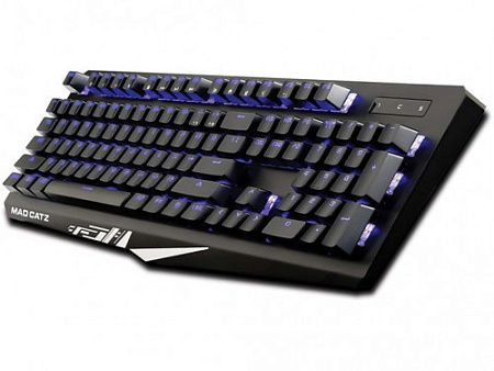 Mad Catz S.T.R.I.K.E. 4 [БЕЗ РУССКОЙ РАСКЛАДКИ] Игровая клавиатура чёрная (Cherry Red Switch, RGB подсветка, аллюминиевая рама, USB)
