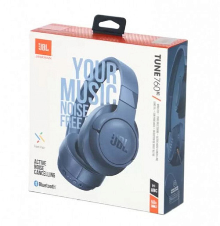 JBL TUNE 760NC синие Наушники беспроводные (bluetooth, 40 мм, JBLT760NCBLU)