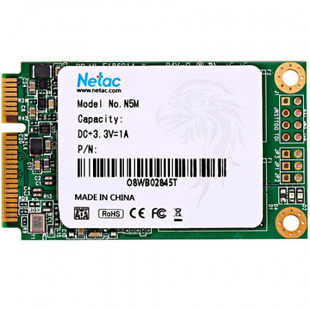 SSD mSATA Netac 2.0Tb N5M Series <NT01N5M-002T-M3X> Retail (SATA3, up to 560/520MBs, 3D NAND, 1120TB