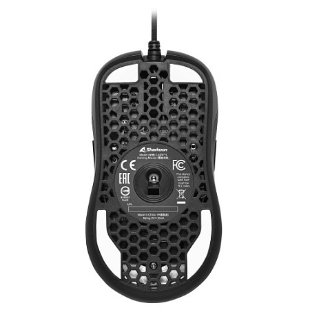 Sharkoon Light2 S Игровая мышь чёрная (PixArt PMW 3327, Omron, 8 кнопок, 6200 dpi, USB, RGB подсветка)