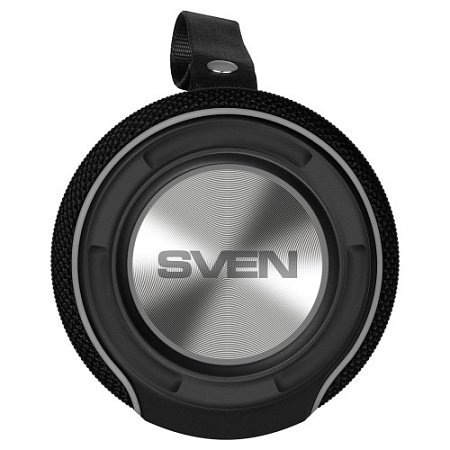 (OEM) SVEN PS-285 2.0 Мобильные колонки чёрные (IPx7, 2x10W, USB, Bluetooth, micro SD, AUX, подсветк