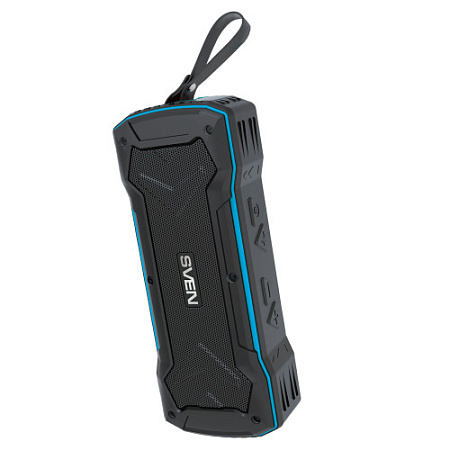(OEM) SVEN PS-220 2.0 Мобильные колонки чёрно-синие (2x5W, IPx5, mini Jack, USB, Bluetooth, micro SD