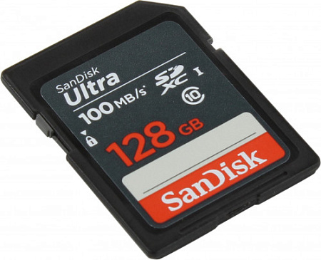 Флеш карта SDXC 128GB SanDisk SDXC Class 10 UHS-I U1 Ultra R 100MB/s <SDSDUNR-128G-GN3IN>