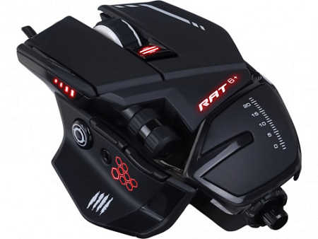 Mad Catz R.A.T. 6+ Игровая мышь чёрная (PMW3360, Omron, USB, 11 кнопок, 12000 dpi, RGB подсветка)
