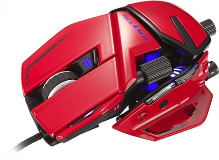 Mad Catz R.A.T. 8+ ADV Игровая мышь красная (PMW3389, Omron, USB, 11 кнопок, 20000 dpi, RGB подсветка)