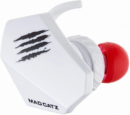 Mad Catz E.S. PRO+ Игровые мобильные наушники белые (3.5 мм jack, 13.5 мм неодимовые магниты, 32 Ом, 20 ~ 20000 Гц, микрофон)